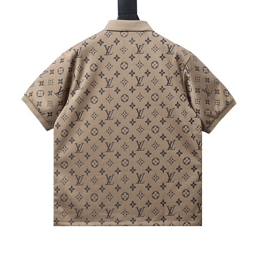 Louis Vuitton All-Over Print Short-Sleeve Shirt Brown
