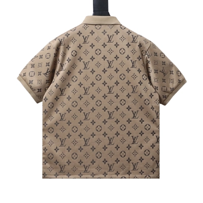 Louis Vuitton All-Over Print Short-Sleeve Shirt Brown 02