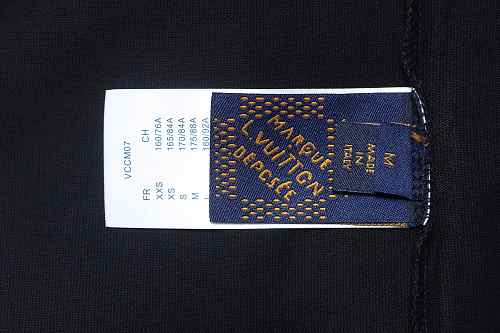Louis Vuitton Colorful Calico Embroidery Logo T-Shirt Black