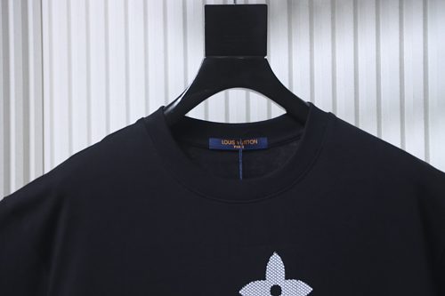 Louis Vuitton Flocked Logo T-Shirt Black
