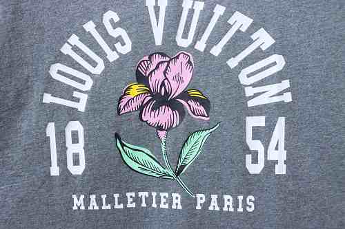 Louis Vuitton Iris 1854 Vintage Print T-shirt Gray