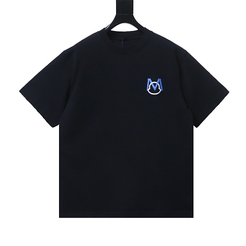 Moncler Appliqué and Embroidered T-shirt Black