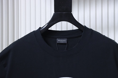 Balenciaga Ring-Print Letter T-Shirt Black