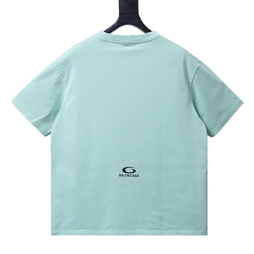 Balenciaga Ring-Print Letter T-Shirt Green