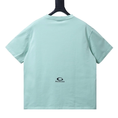 Balenciaga Ring-Print Letter T-Shirt Green 02