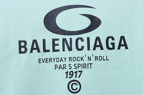 Balenciaga Ring-Print Letter T-Shirt Green