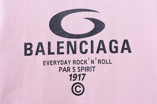 Balenciaga Ring-Print Letter T-Shirt Pink