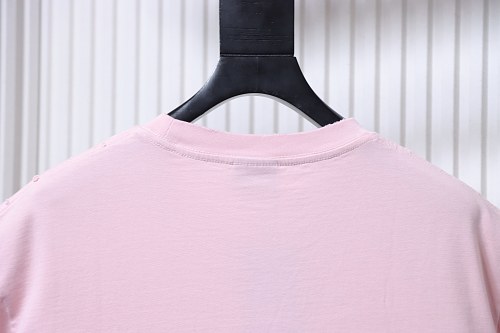 Balenciaga Ring-Print Letter T-Shirt Pink