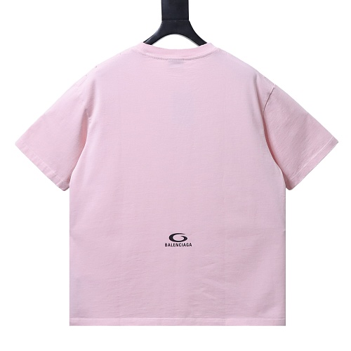Balenciaga Ring-Print Letter T-Shirt Pink