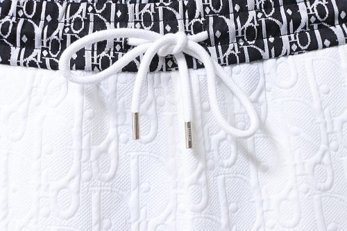 Dior Subtle Monogram Webbing Shorts White