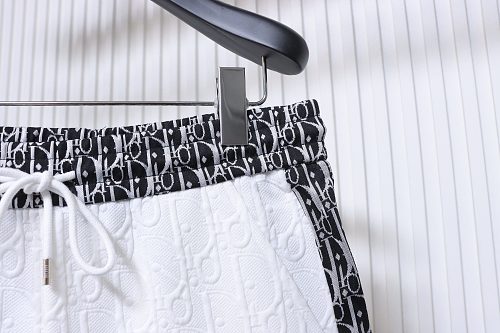 Dior Subtle Monogram Webbing Shorts White