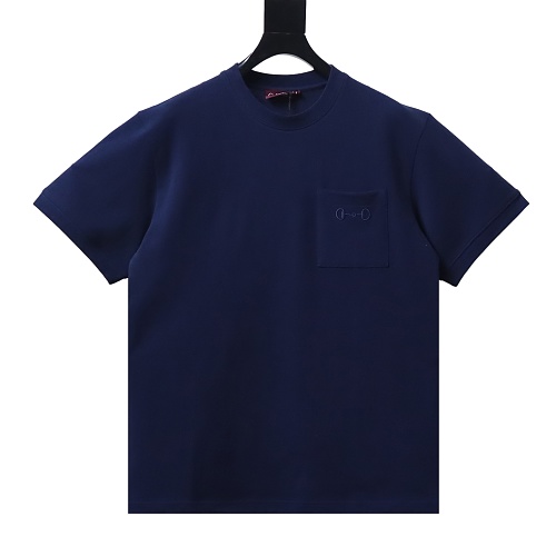 Gucci Pocket Horsebit Embroidered T-Shirt Dark blue