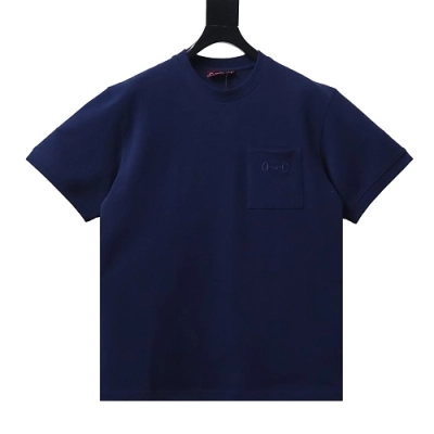 Gucci Pocket Horsebit Embroidered T-Shirt Dark blue 01