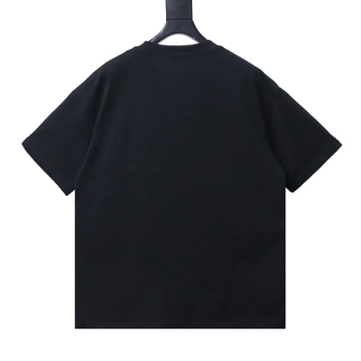 Loewe Misaligned Logo Embroidered T-Shirt Black 02