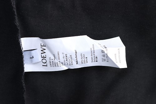 Loewe Misaligned Logo Embroidered T-Shirt Black