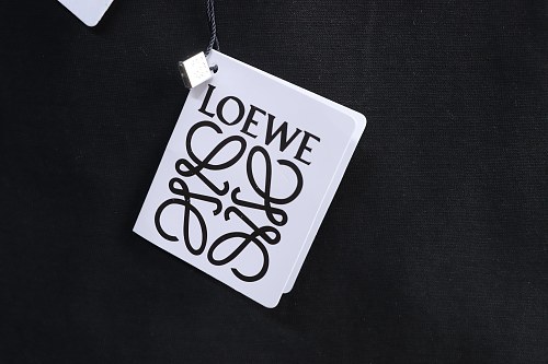 Loewe Misaligned Logo Embroidered T-Shirt Black