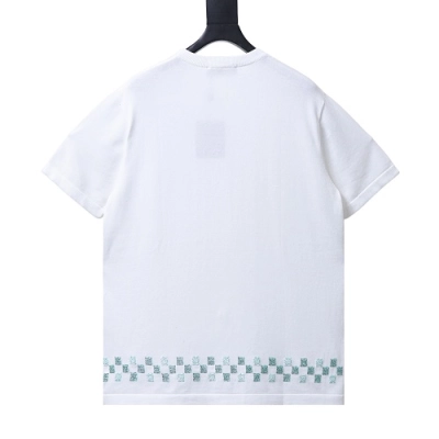 Louis Vuitton Beaded Letter Hem T-Shirt White 02