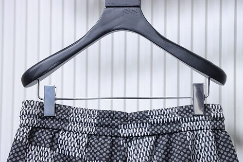 Louis Vuitton Rhinestone Letter Logo Checkerboard Shorts