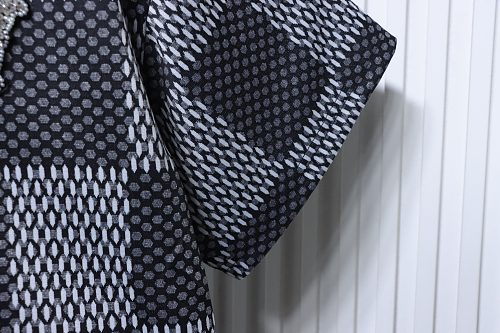 Louis Vuitton Rhinestone Letter Logo Checkerboard T-Shirt Black