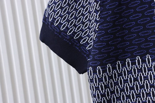Louis Vuitton Short-Sleeve Jacquard Knit Cardigan (Checkerboard Pattern)