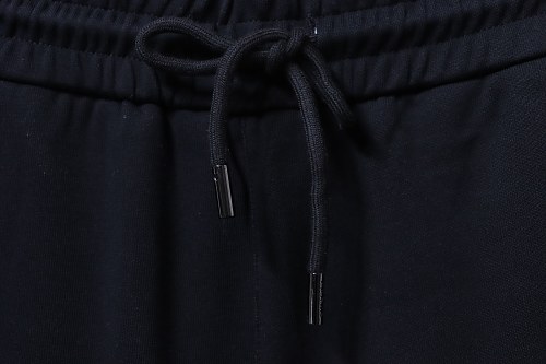 Prada Black Shorts with Striped Hem