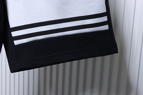 Prada Black Shorts with Striped Hem