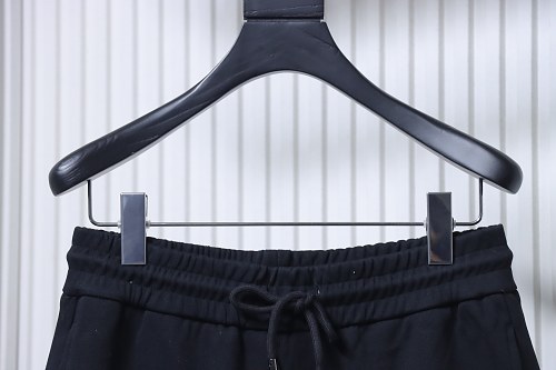 Prada Black Shorts with Striped Hem
