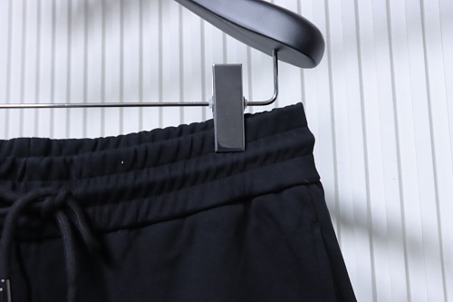 Prada Black Shorts with Striped Hem