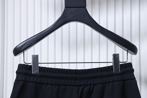 Prada Black Shorts with Striped Hem