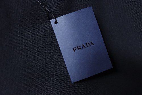 Prada Black Shorts with Striped Hem