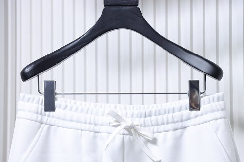 Prada Triangle Logo Hand-Drawn Print Shorts White