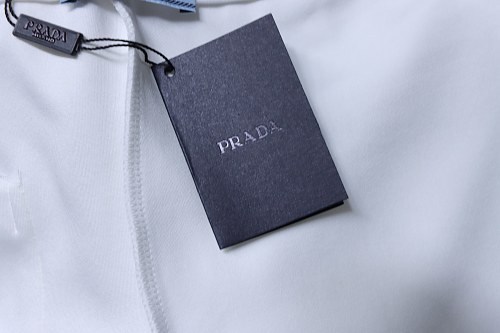 Prada Triangle Logo Hand-Drawn Print Shorts White