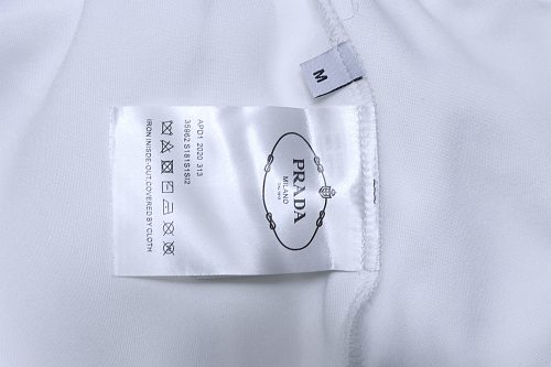 Prada Triangle Logo Hand-Drawn Print Shorts White