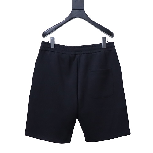 Prada Triangle Logo Hand-Drawn Print Shorts Black