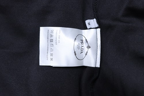 Prada Triangle Logo Hand-Drawn Print Shorts Black