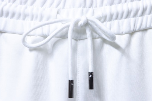 Prada White Shorts with Striped Hem