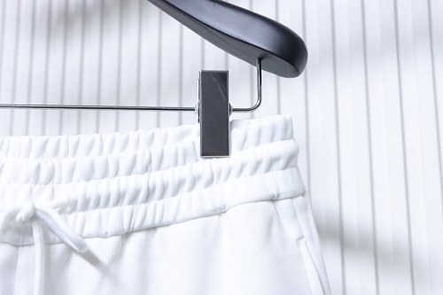 Prada White Shorts with Striped Hem