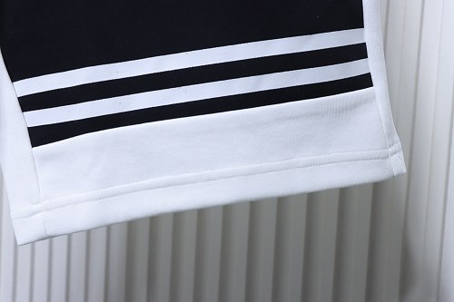 Prada White Shorts with Striped Hem