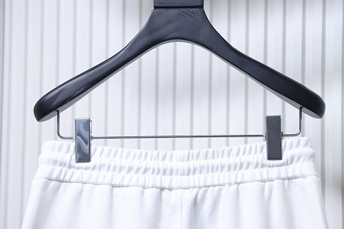 Prada White Shorts with Striped Hem