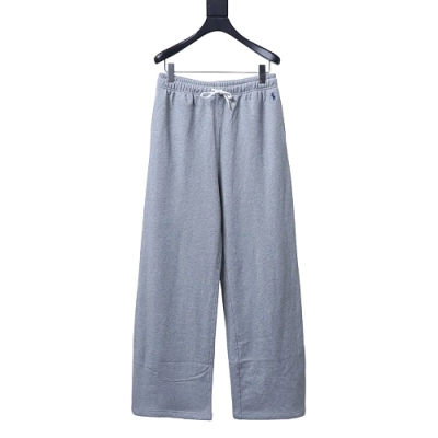 Ralph Lauren Embroidered Logo Casual Trousers Gray 01