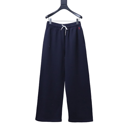 Ralph Lauren Red Embroidered Logo Casual Trousers Black