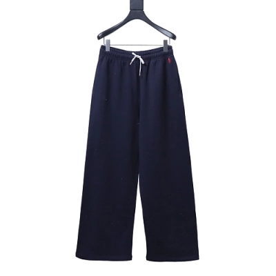 Ralph Lauren Red Embroidered Logo Casual Trousers Black 01