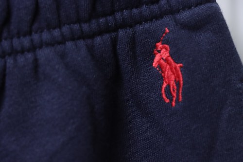 Ralph Lauren Red Embroidered Logo Casual Trousers Black