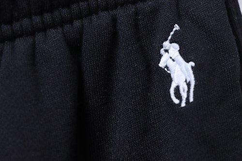 Ralph Lauren White Embroidered Logo Casual Trousers Black