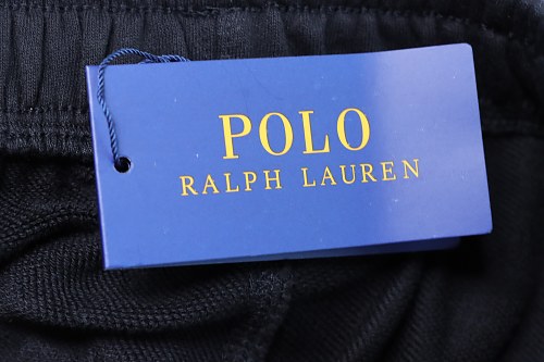 Ralph Lauren White Embroidered Logo Casual Trousers Black