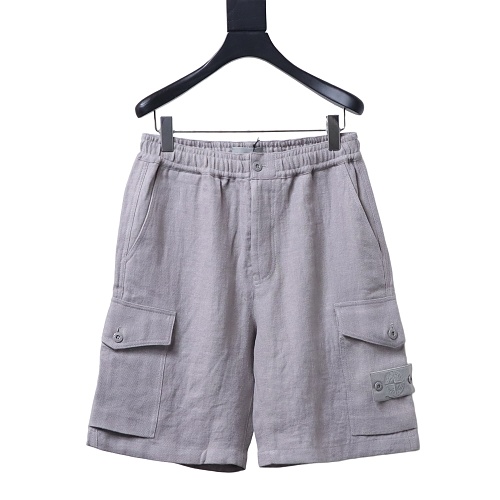 Stone Island Grey Linen Shorts