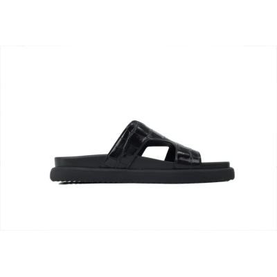 Louis Vuitton Oasis Mule Shoes Black Crocodile Leather 02
