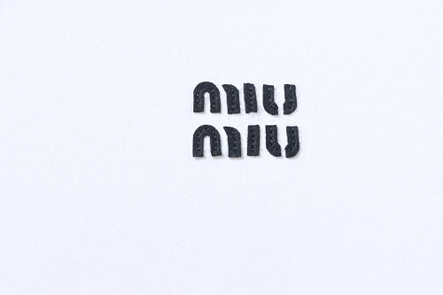 Miu Miu Black and White Color-Block T-shirt
