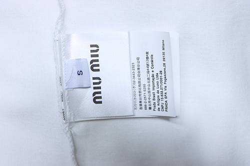 Miu Miu Black and White Color-Block T-shirt