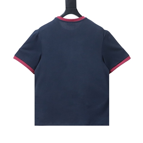 Miu Miu Blue and Red Color-Block T-Shirt